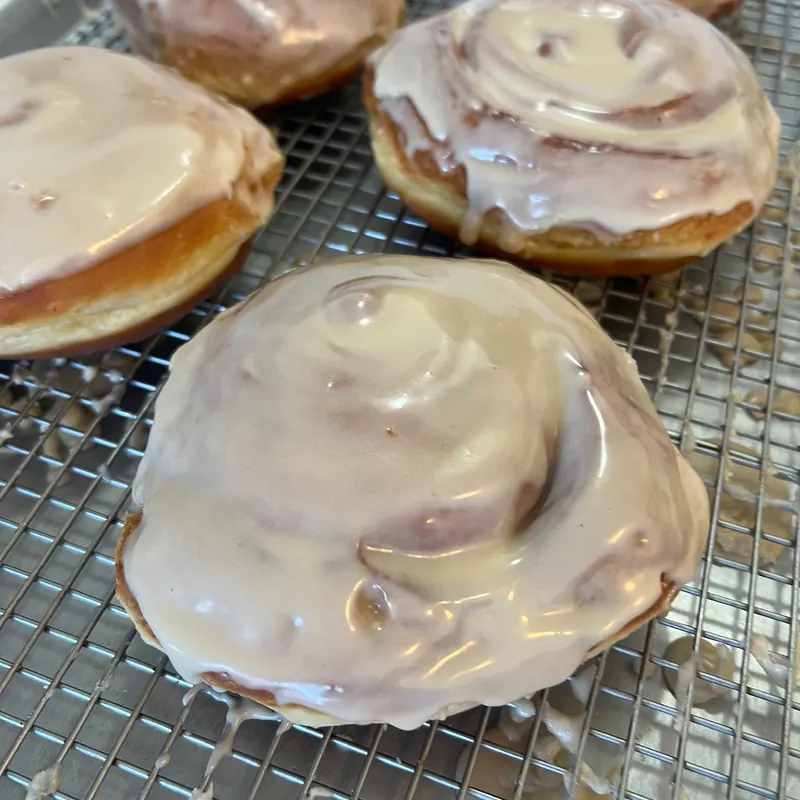 Brown sugar bun brioche scroll with cinnamon