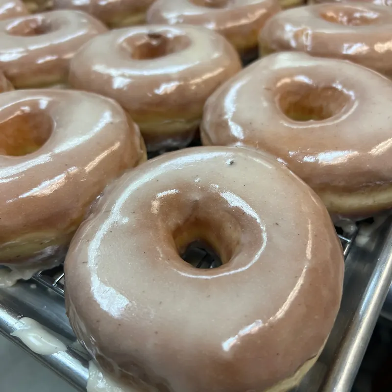 Brioche ring donut with bourbon vanilla glaze